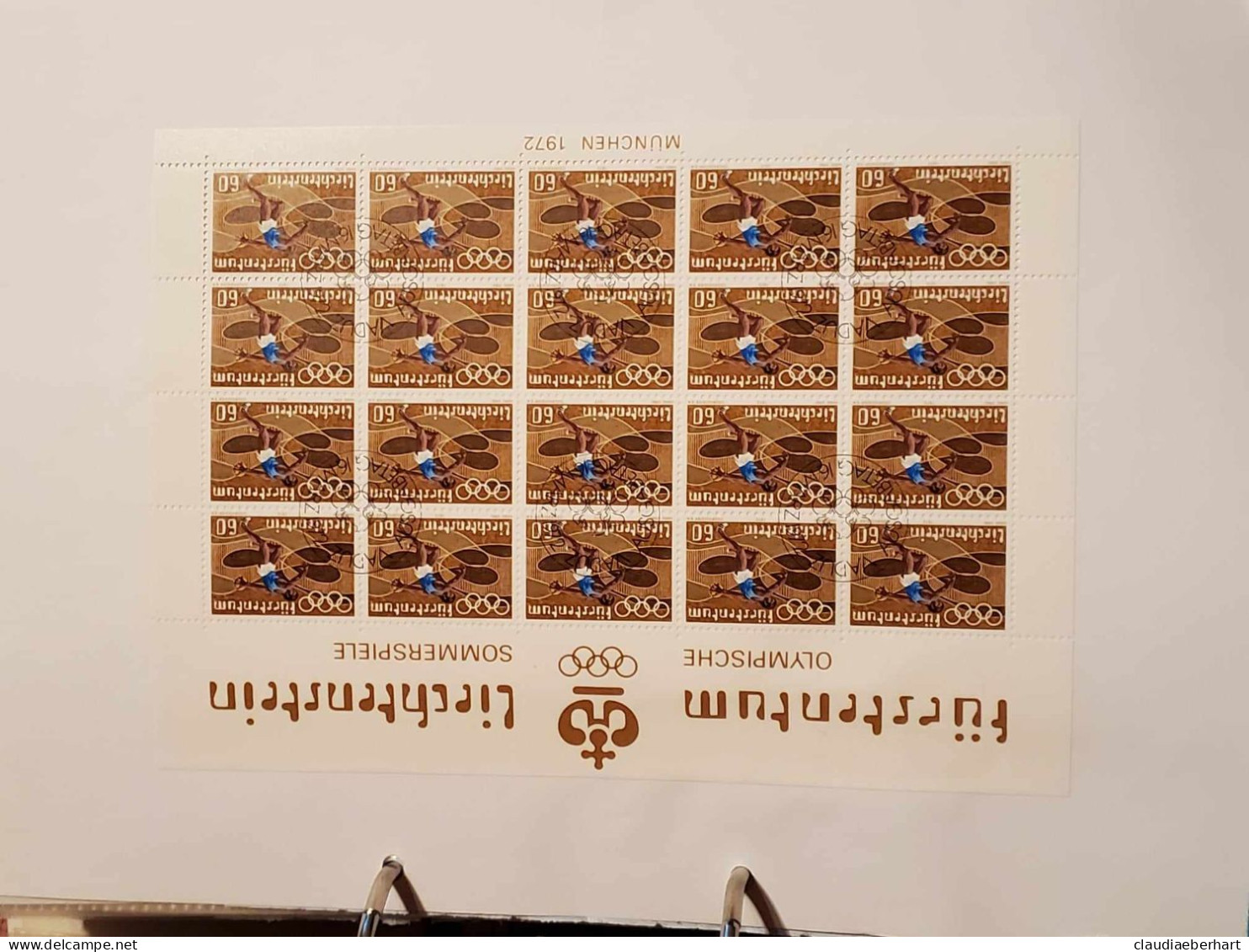 1972 Diskuswerfer Bogen Postfrisch Bogen Ersttagsstempel - Storia Postale