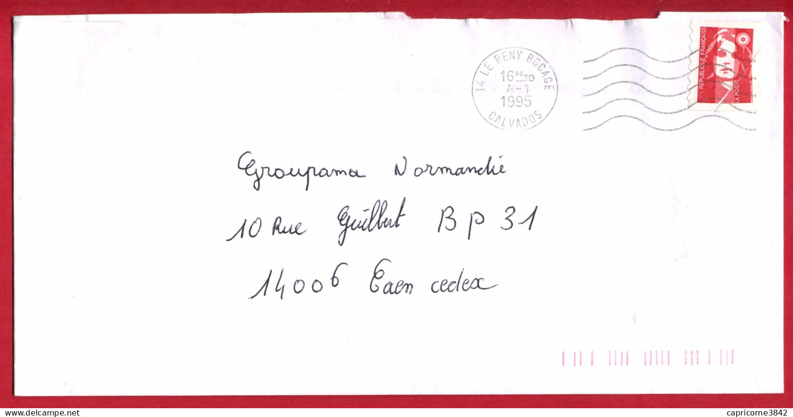 1995 - Timbre Falsifié Sur L'enveloppe - Marianne De Briat N° 2874 - Cartas & Documentos