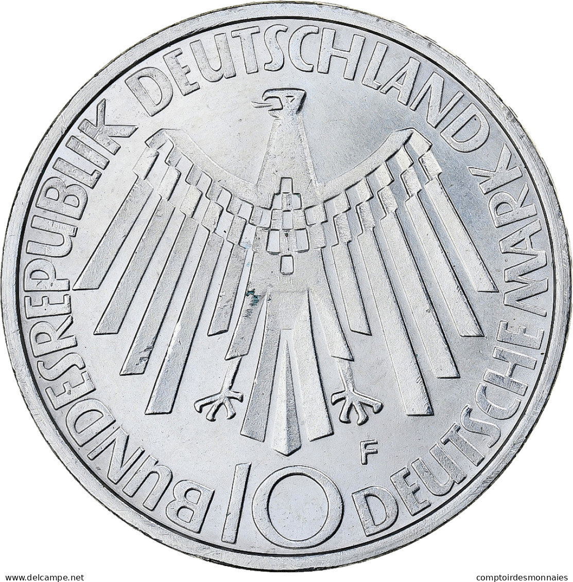 République Fédérale Allemande, 10 Mark, 1972, Stuttgart, SUP, Argent, KM:134.1 - Otros & Sin Clasificación