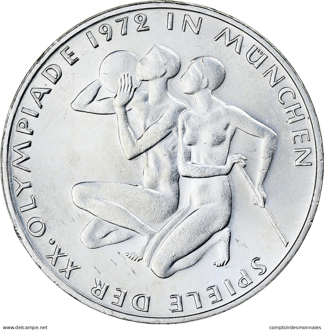 République Fédérale Allemande, 10 Mark, 1972, Karlsruhe, Argent, SUP, KM:132 - Conmemorativas