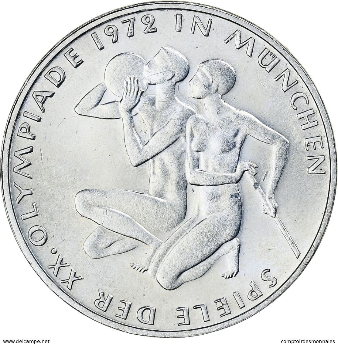 République Fédérale Allemande, 10 Mark, 1972, Karlsruhe, Argent, SUP, KM:132 - Commémoratives