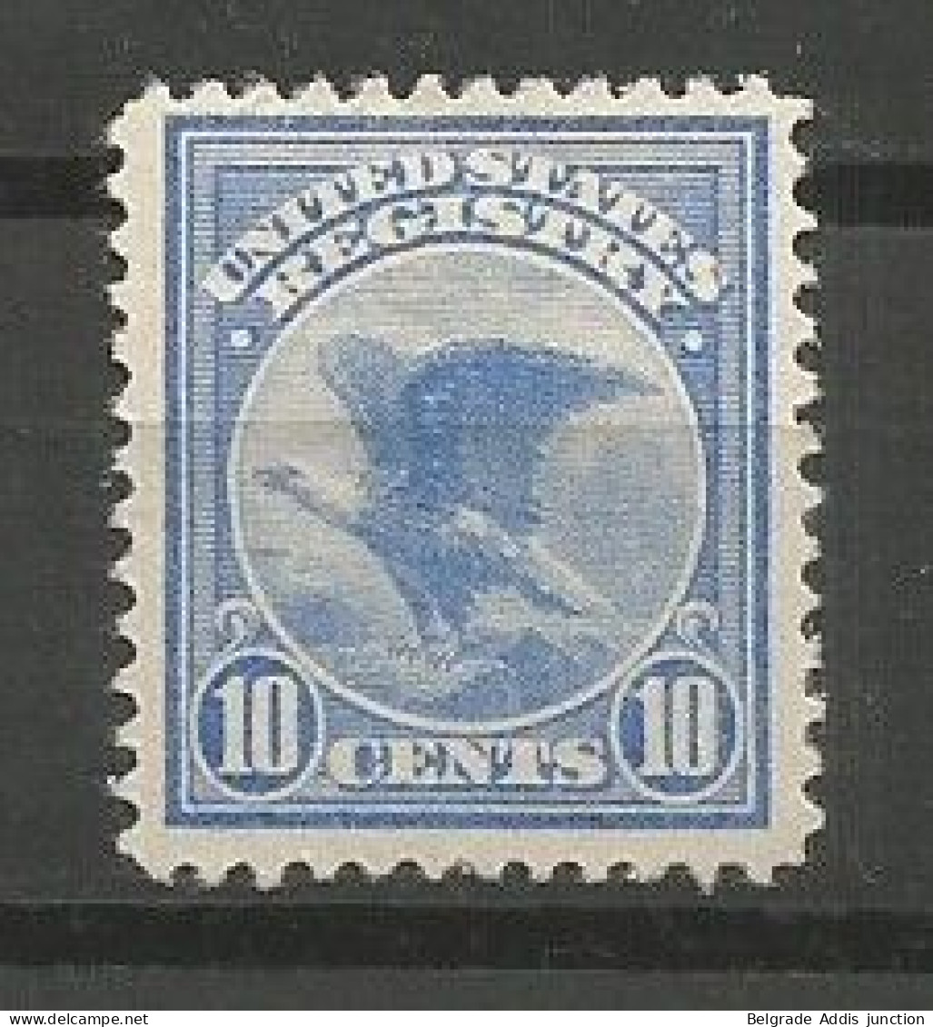 USA Scott #F1 MH / * 1911 Eagle Registration Stamp, Signed - Expres & Aangetekend