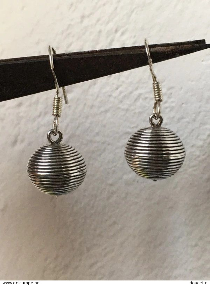 Boucles D'oreilles En Argent Massif - Oorringen