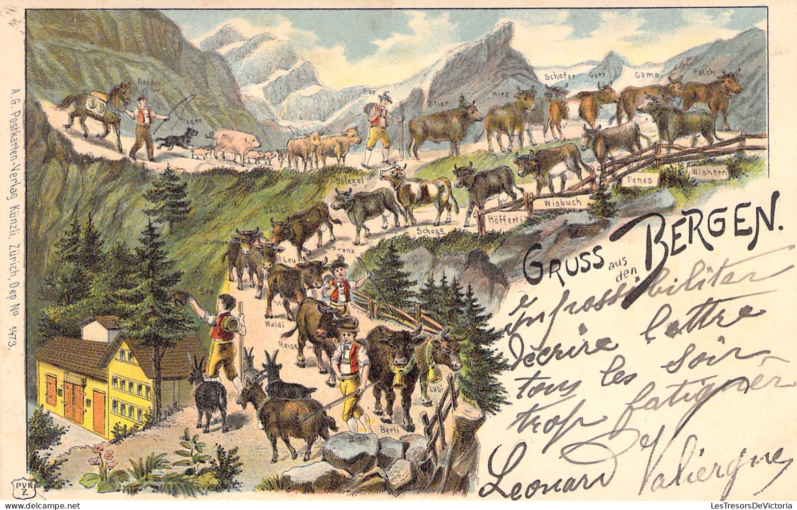 SUISSE - Gruss Aus Den Bergen - Souvenir Multivues - Carte Postale Ancienne - Berg