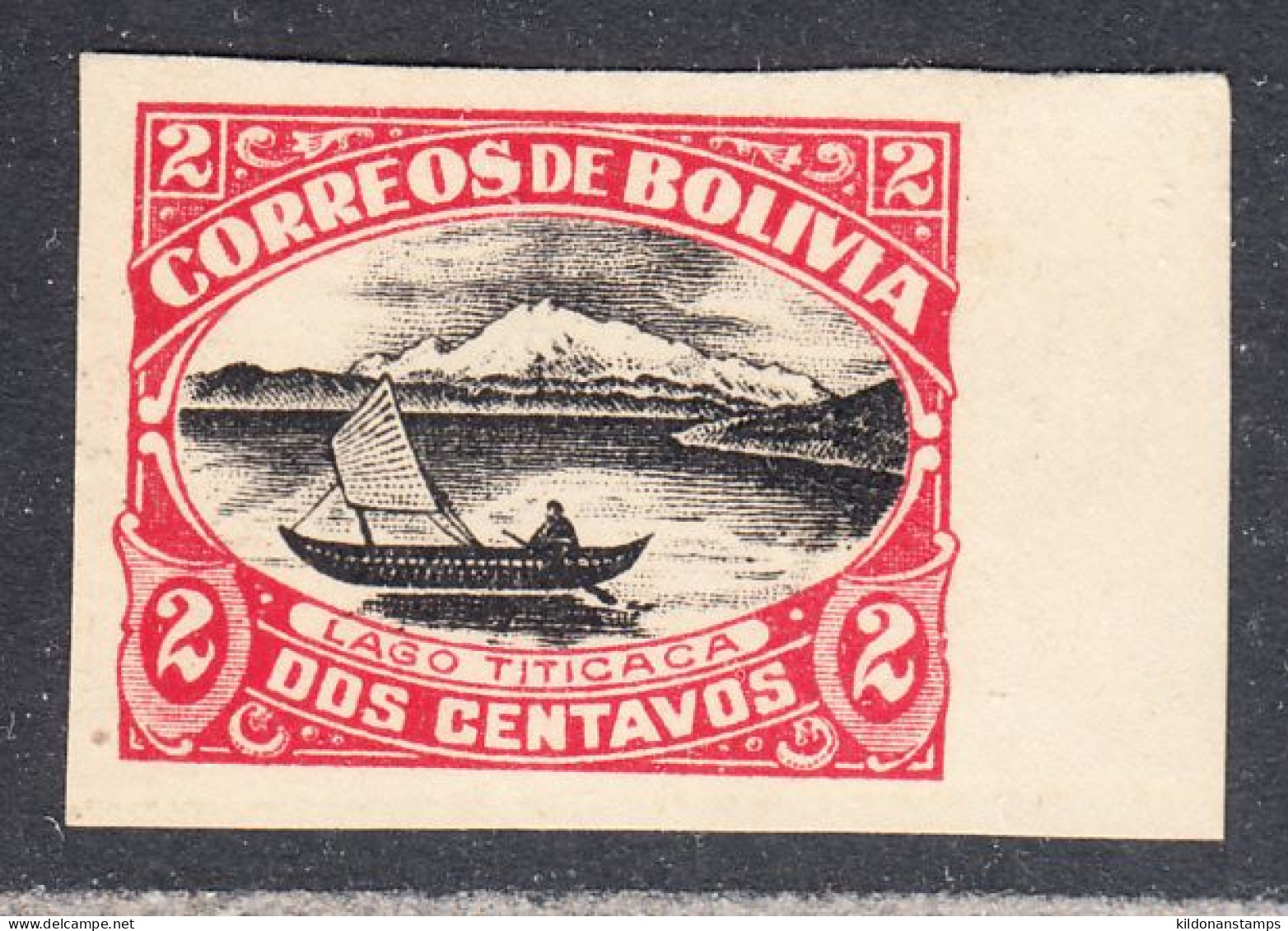 Bolivia 1918 Mint Mounted, Imperf, Sc# , SG 144a - Bolivien