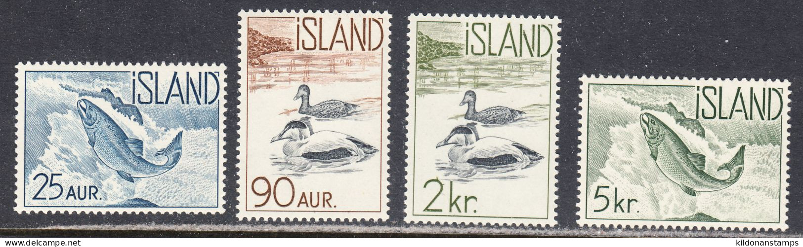 Iceland 1959-60 Mint No Hinge, Sc# 319-322, SG ,Yt 294-297, Mi 335-338 - Unused Stamps