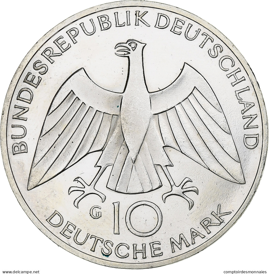 République Fédérale Allemande, 10 Mark, 1972, Karlsruhe, Argent, SUP+, KM:131 - Commemorations