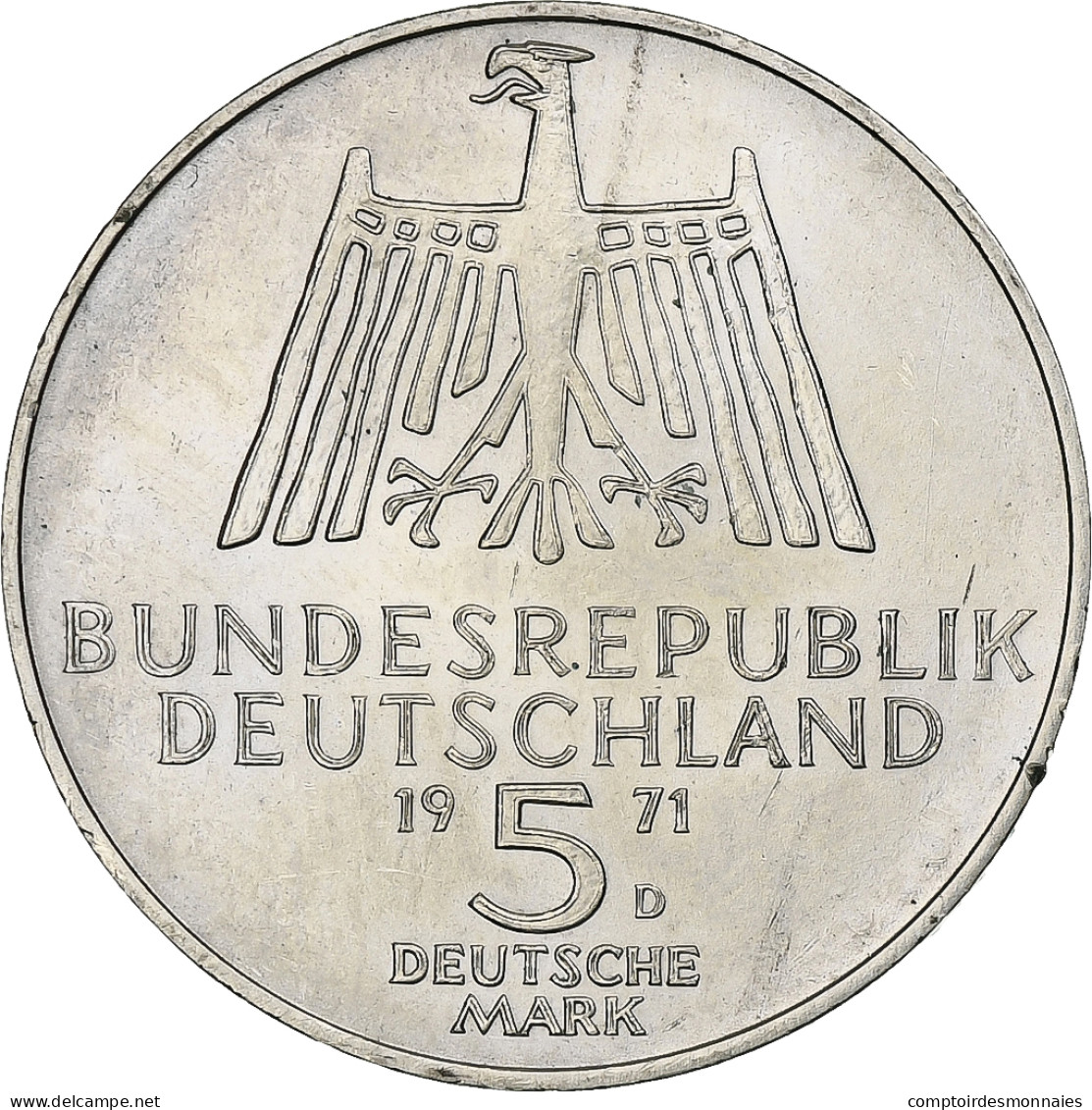 République Fédérale Allemande, 5 Mark, 500th Anniversary - Birth Of Albrecht - Commemorative