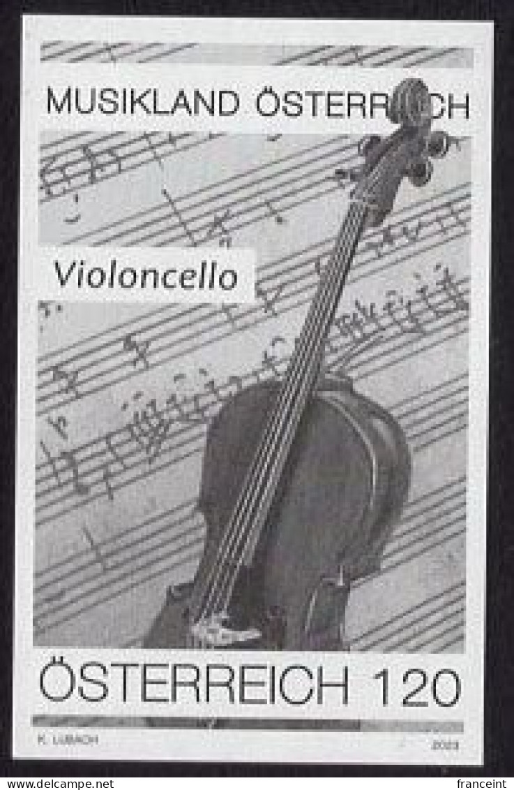 AUSTRIA(2023) Cello. Black Print. - Proeven & Herdruk