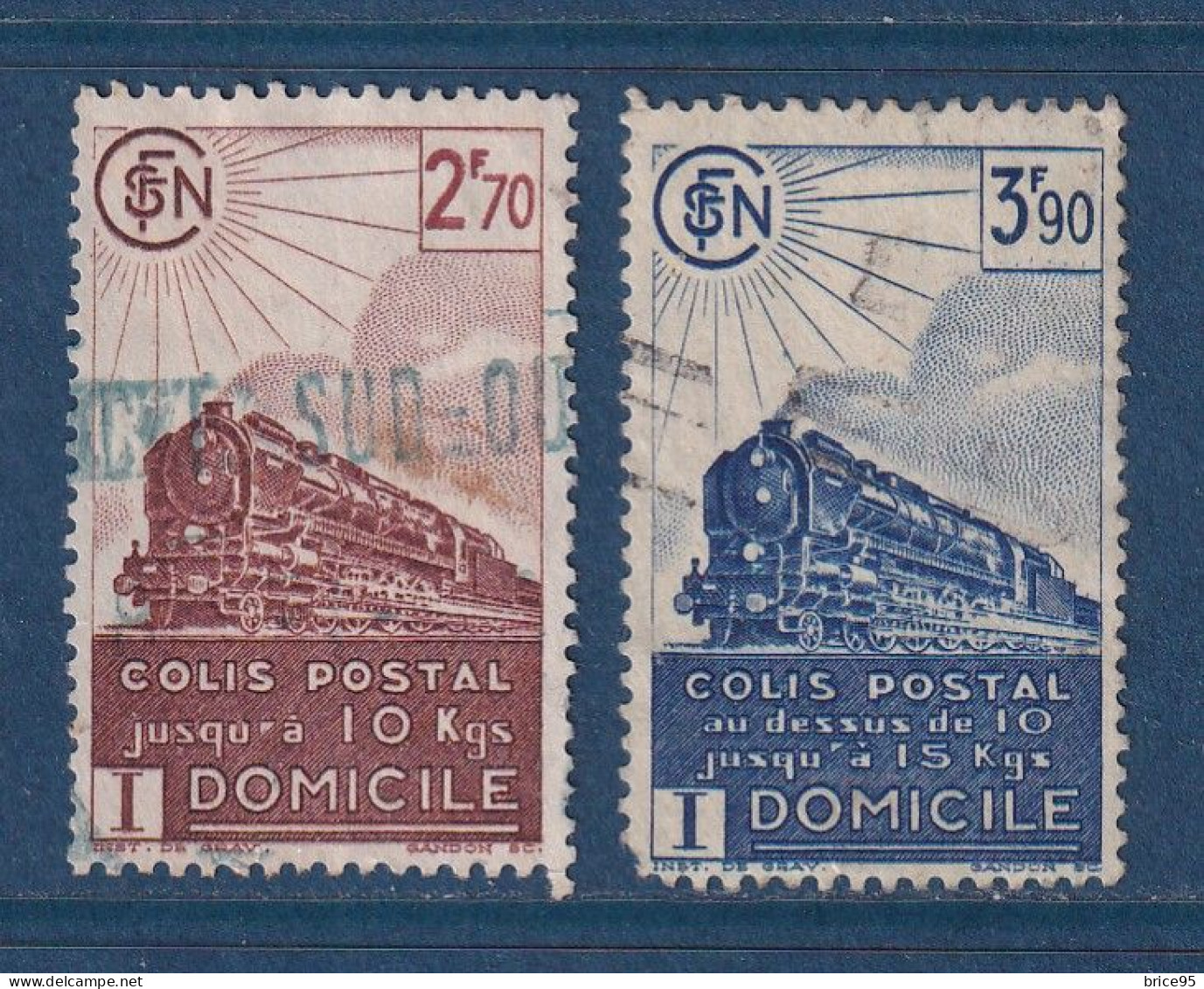 France - Colis Postaux - YT N° 183 Et 184 - Oblitéré - 1941 - Usati