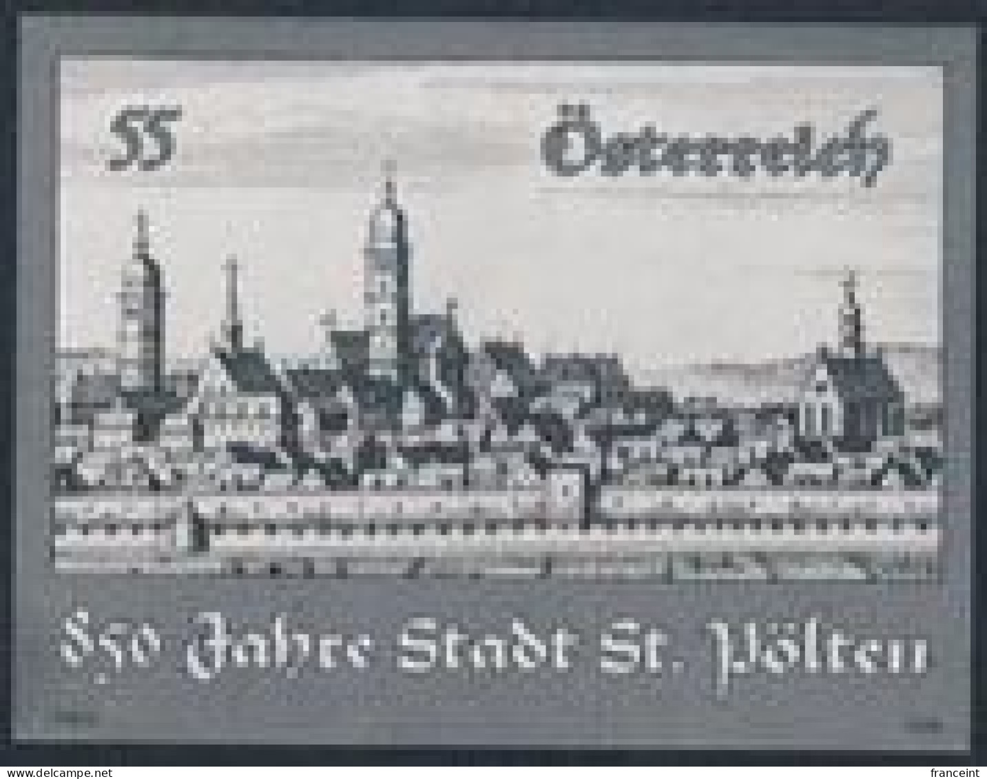 AUSTRIA(2009) St. Polten. Black Print. 850th Anniversary. - Probe- Und Nachdrucke