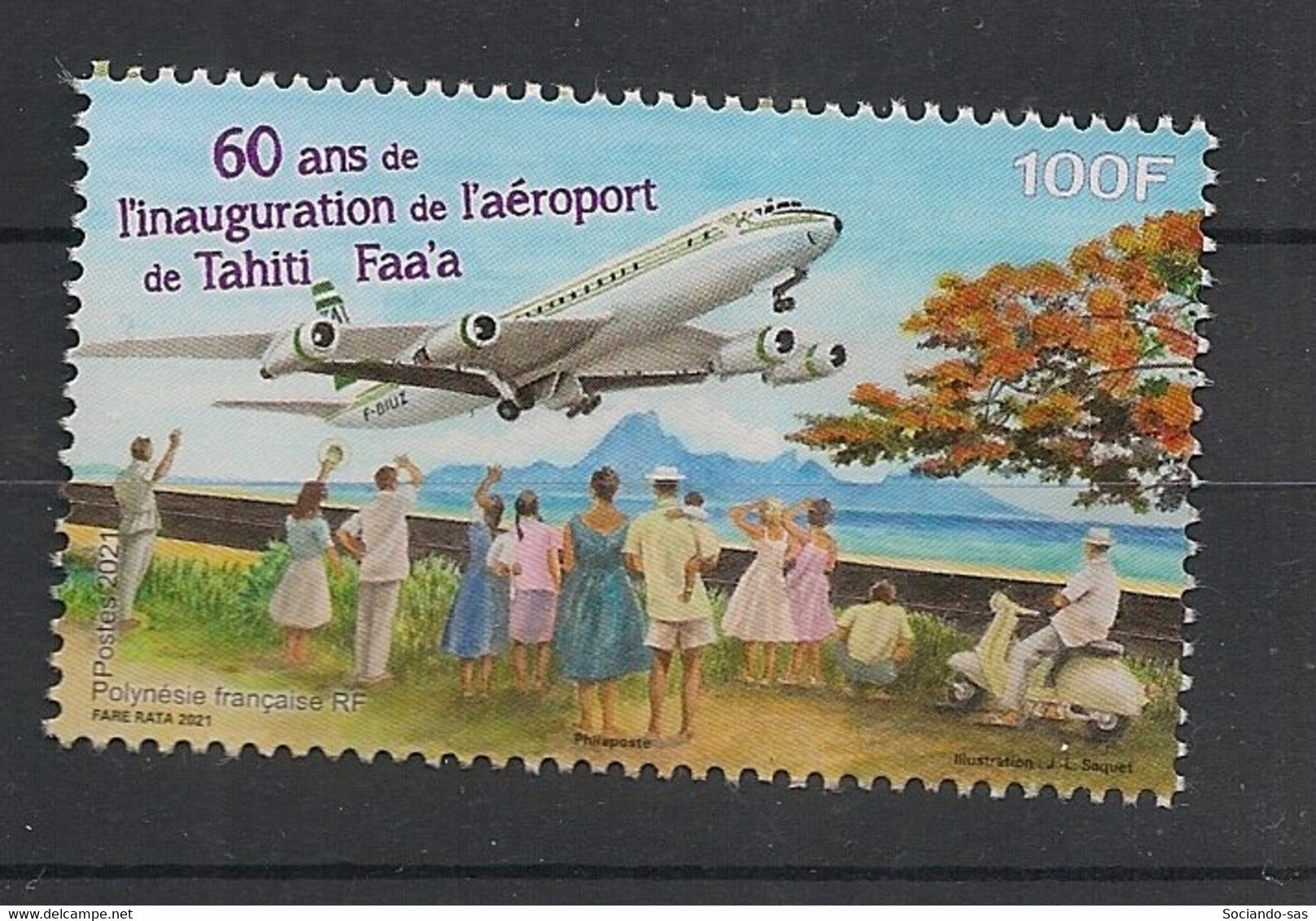 POLYNESIE - 2021 - N°YT. 1264 - Aéroport De Tahiti - Neuf Luxe ** / MNH / Postfrisch - Nuevos