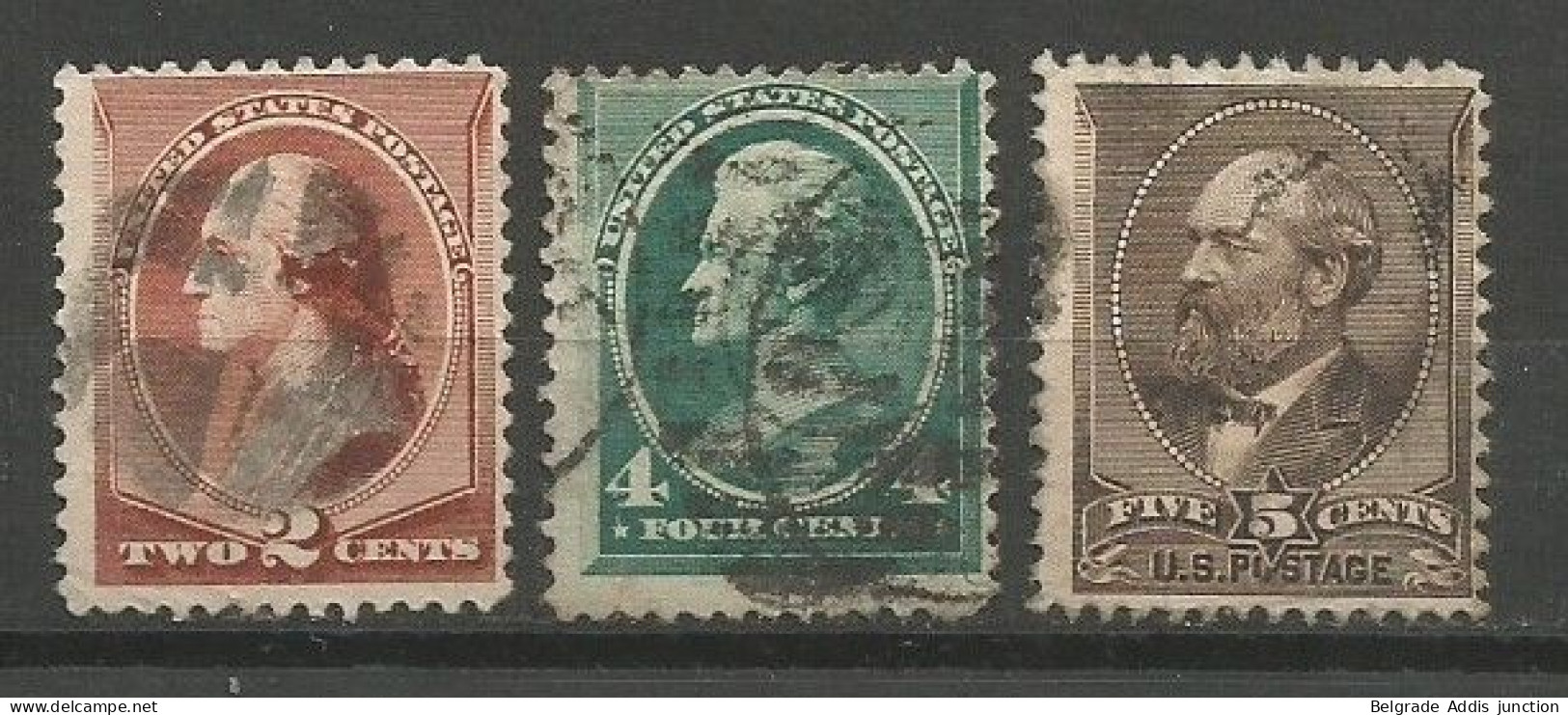 USA Mi.49/51 Scott #205, 210-211 Used 1882/83 Scott CV: 40.00$ - Used Stamps