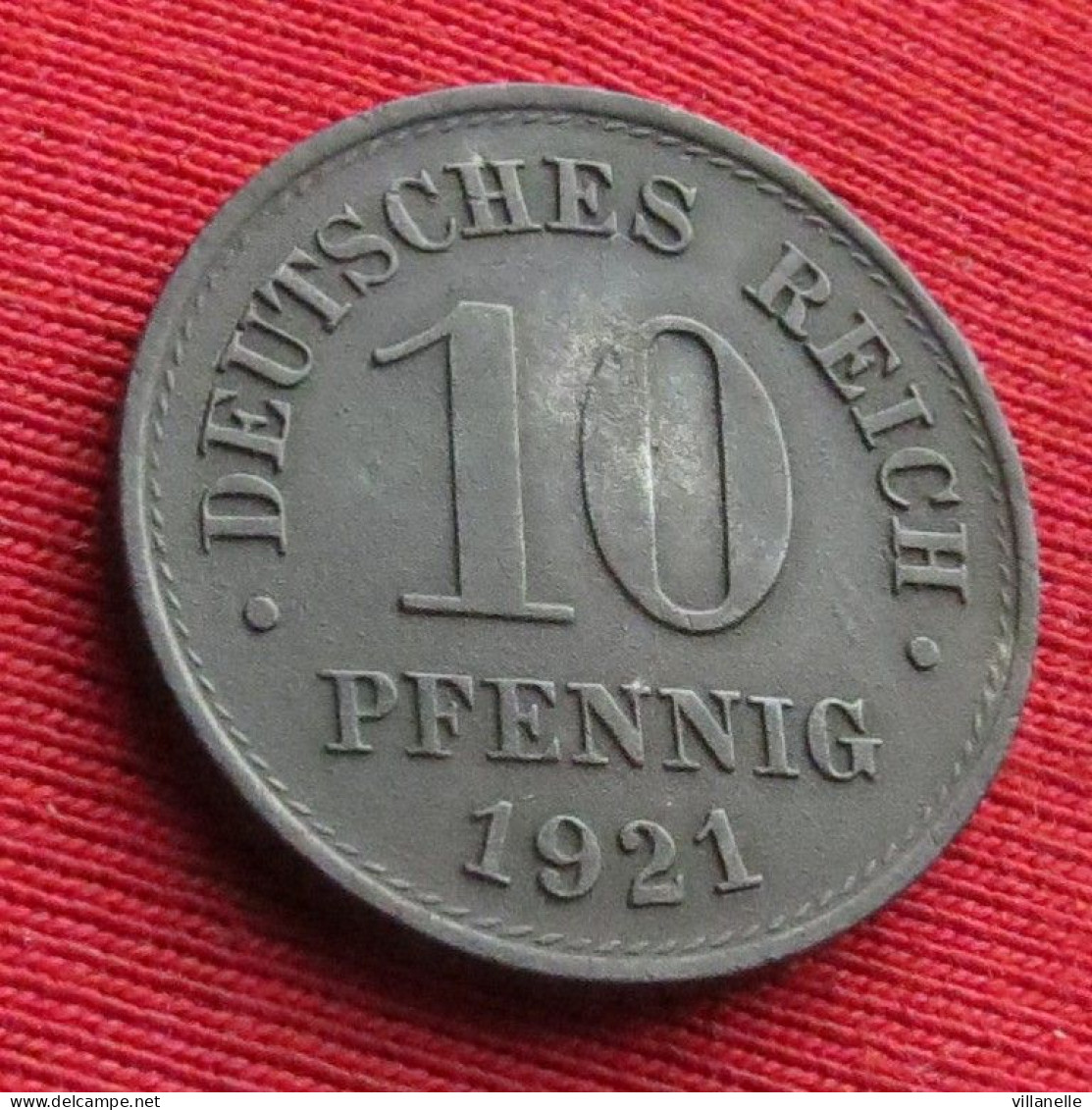 Germany 10 Pfennig 1921 KM# 26 Lt 1436 *VT  Alemania Allemagne Alemanha Deutsches Reich - Otros & Sin Clasificación