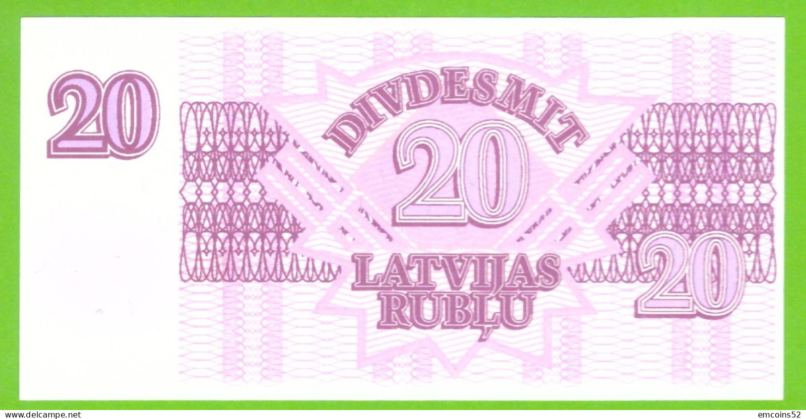 LATVIA 20 RUBLES 1992 P-39  UNC - Latvia