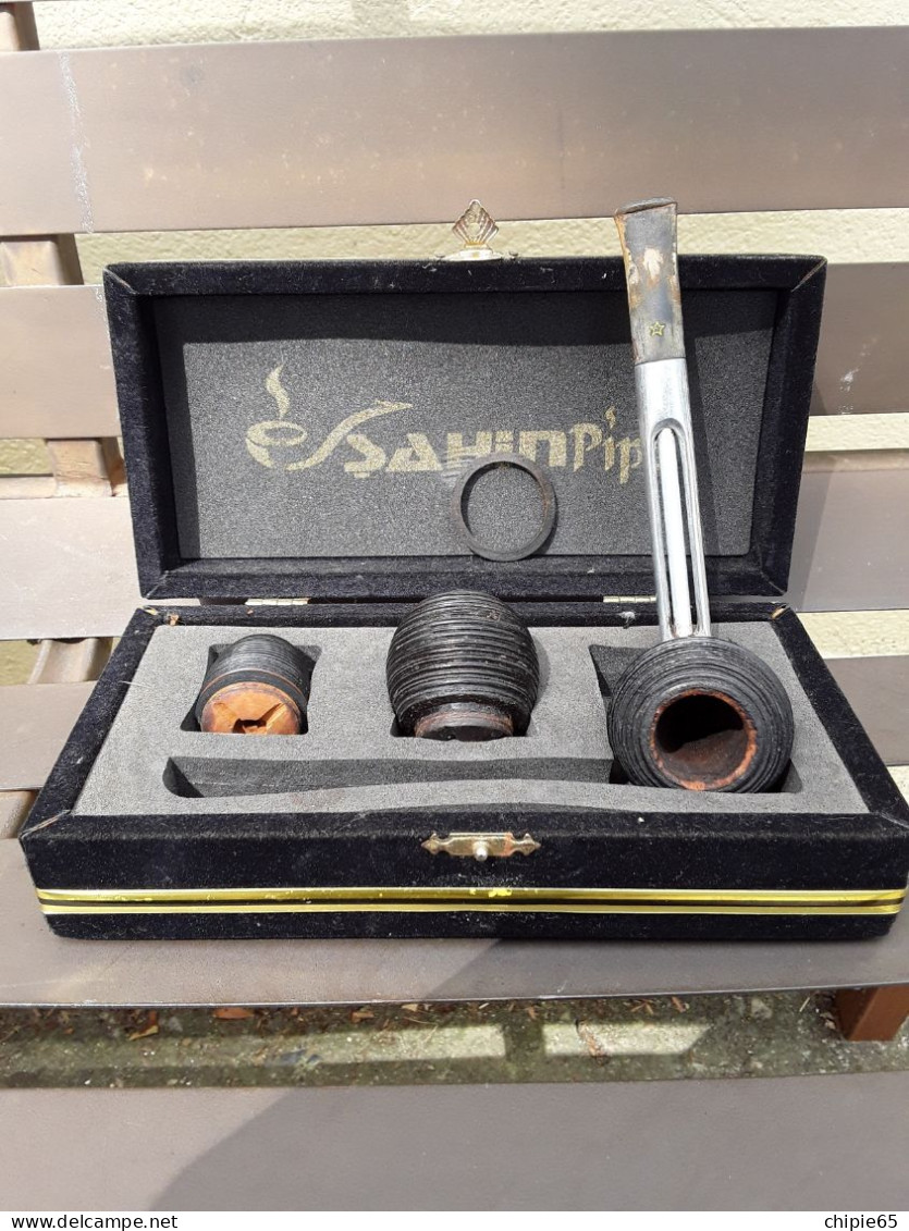 COFFRET RARE DE 3 PIPES SAHIN PIPO EXCELLENT ETAT - Other & Unclassified