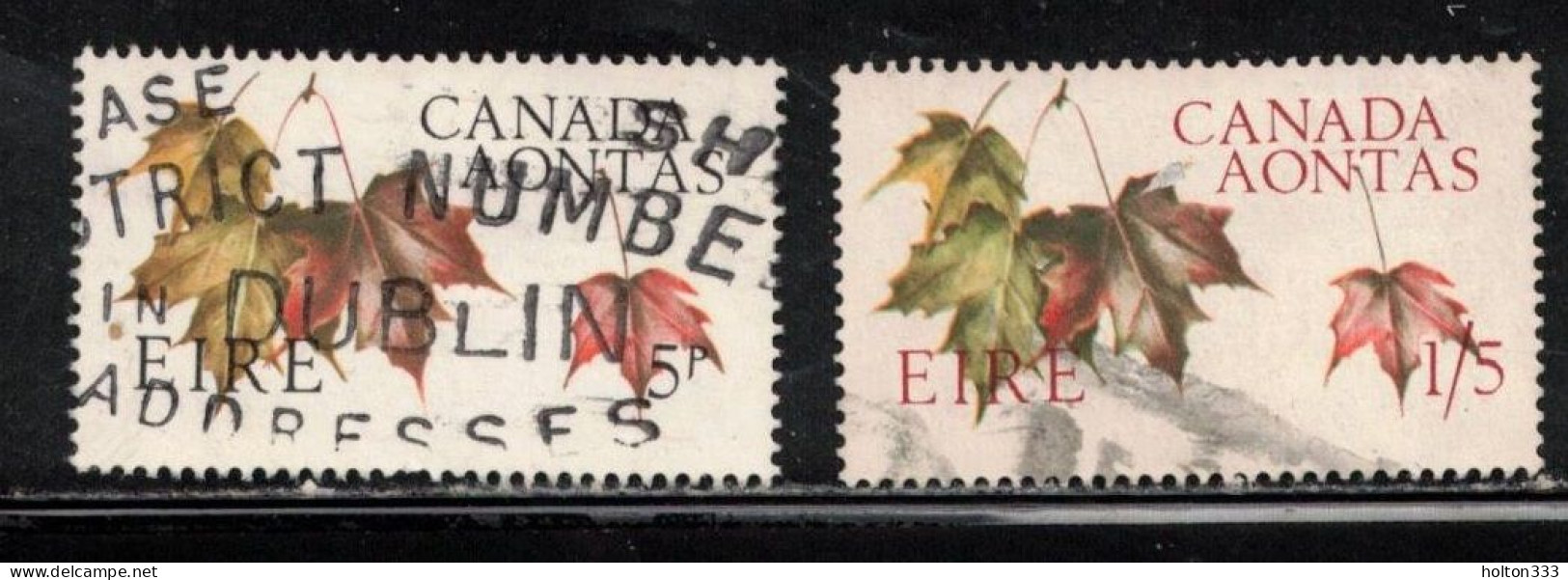 IRELAND Scott # 234-5 USED - Centenary Of Canada B - Unused Stamps