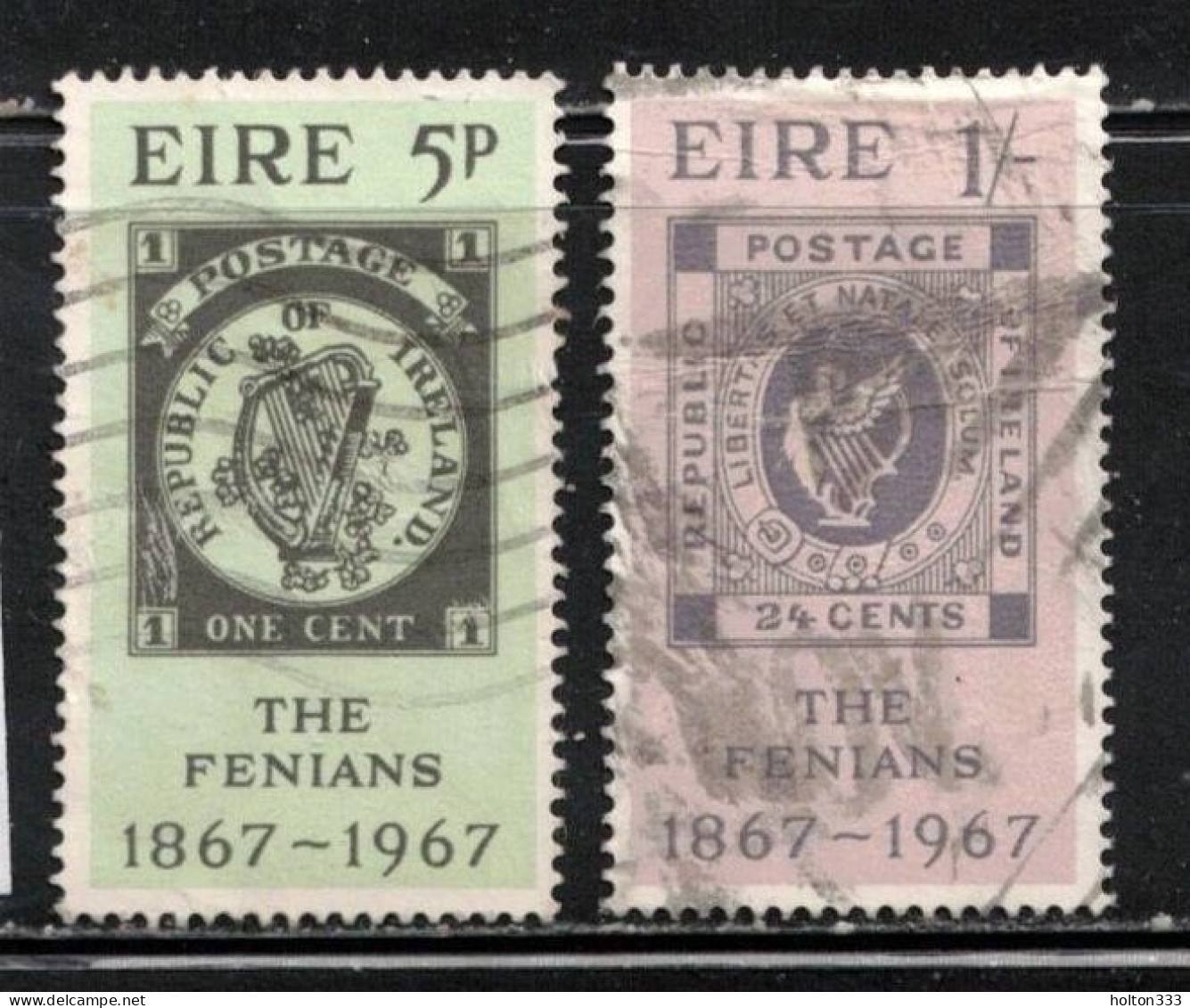 IRELAND Scott # 238-9 Used - Centenary Of Fenian Rising B - Usati