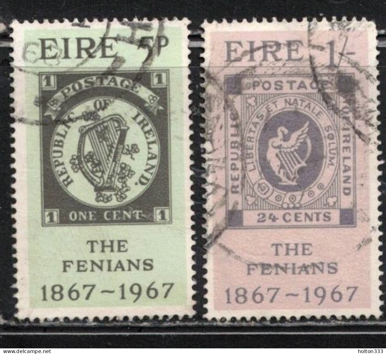 IRELAND Scott # 238-9 Used - Centenary Of Fenian Rising C - Oblitérés