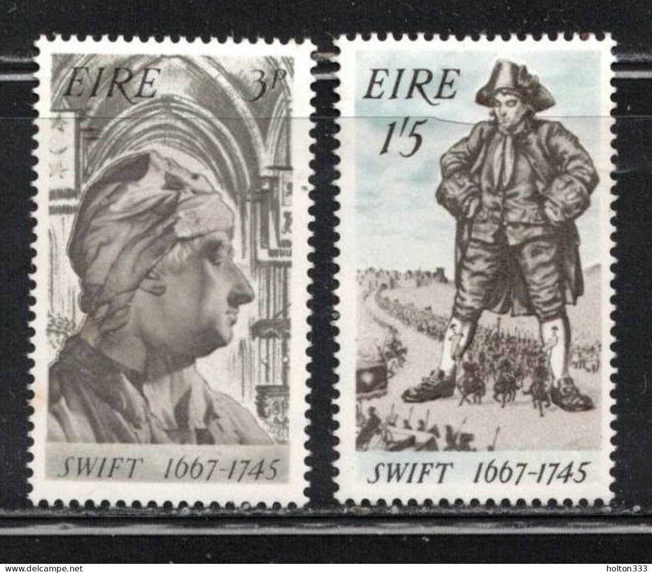 IRELAND Scott # 240-1 MH - Jonathan Swift B - Unused Stamps