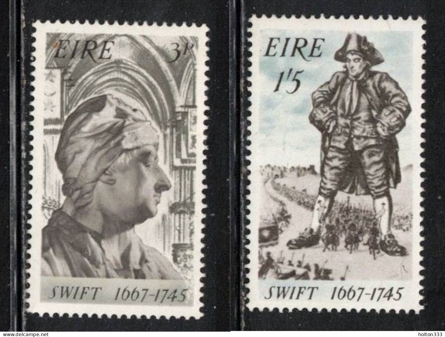 IRELAND Scott # 240-1 MH - Jonathan Swift C - Unused Stamps