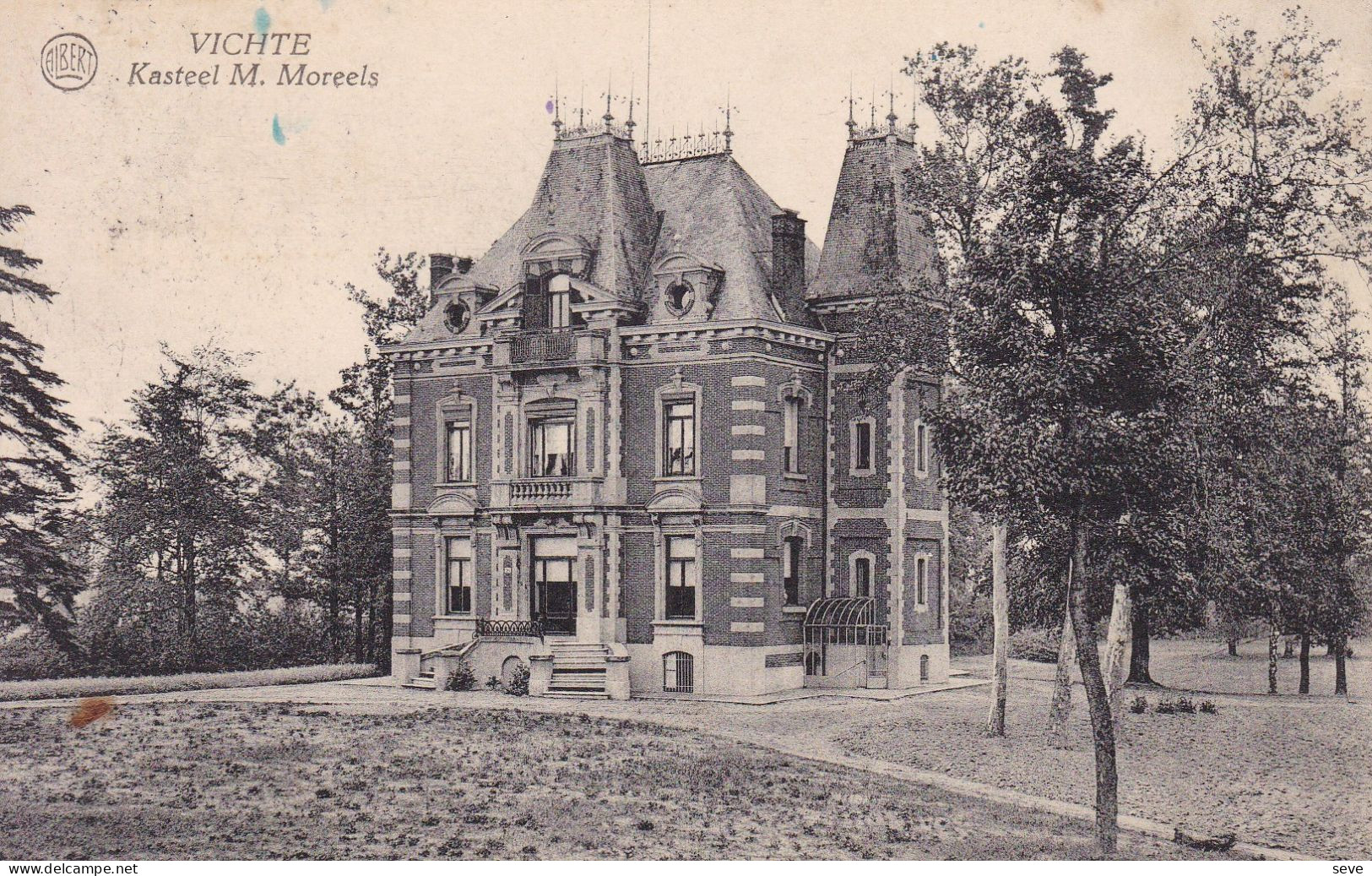 VICHTE Kasteel Moreels Carte Postée Vers Courtrai En 1923 ANZEGEM - Anzegem