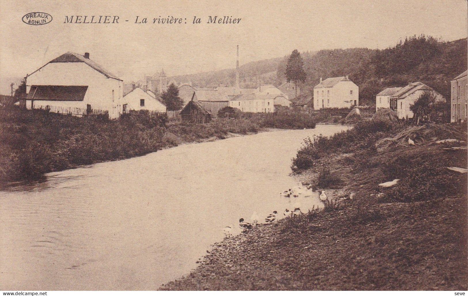 NEUFCHATEAU MELLIER La Rivière La Mellier Carte Postée Vers Uccle En 1924 - Neufchâteau