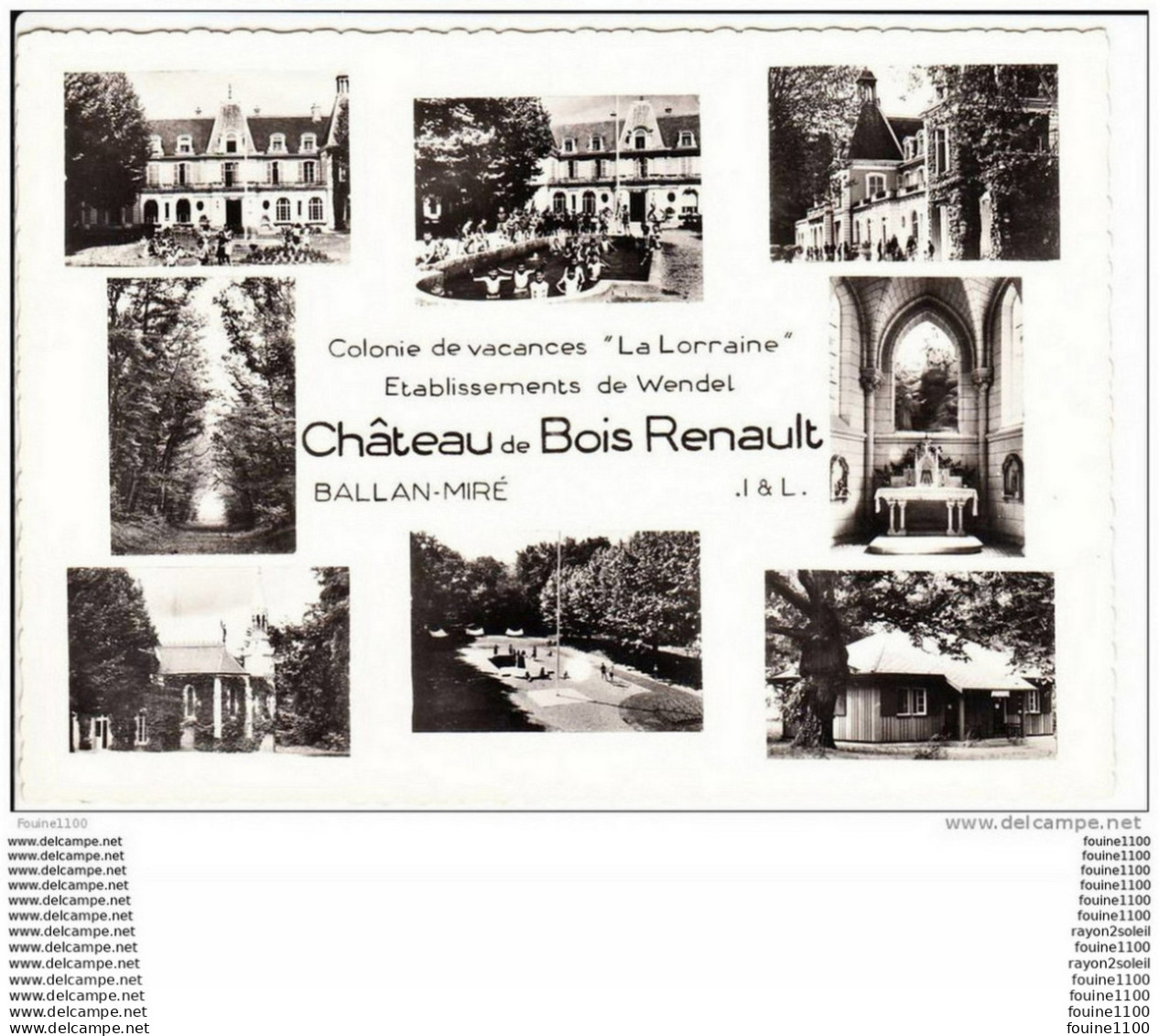 Carte ( Format 15 X 10,5 Cm ) De Ballan Miré  Château De Bois Renault  ( Recto Verso ) - Ballan-Miré