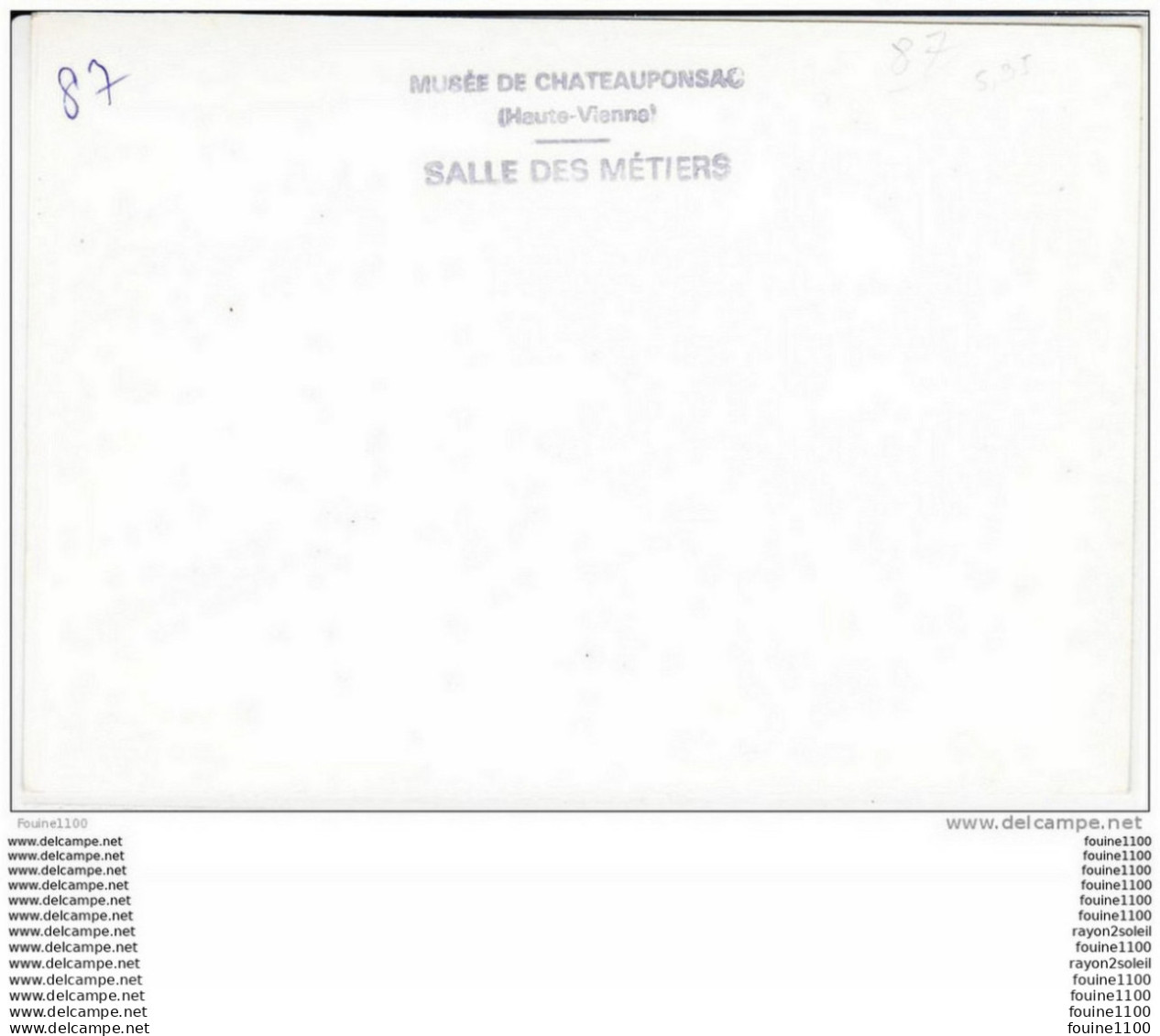 Photo Souple ( Format 15 X 10,5 Cm )  Musée De Chateauponsac  Salle Des Métiers  ( Recto Verso ) - Chateauponsac