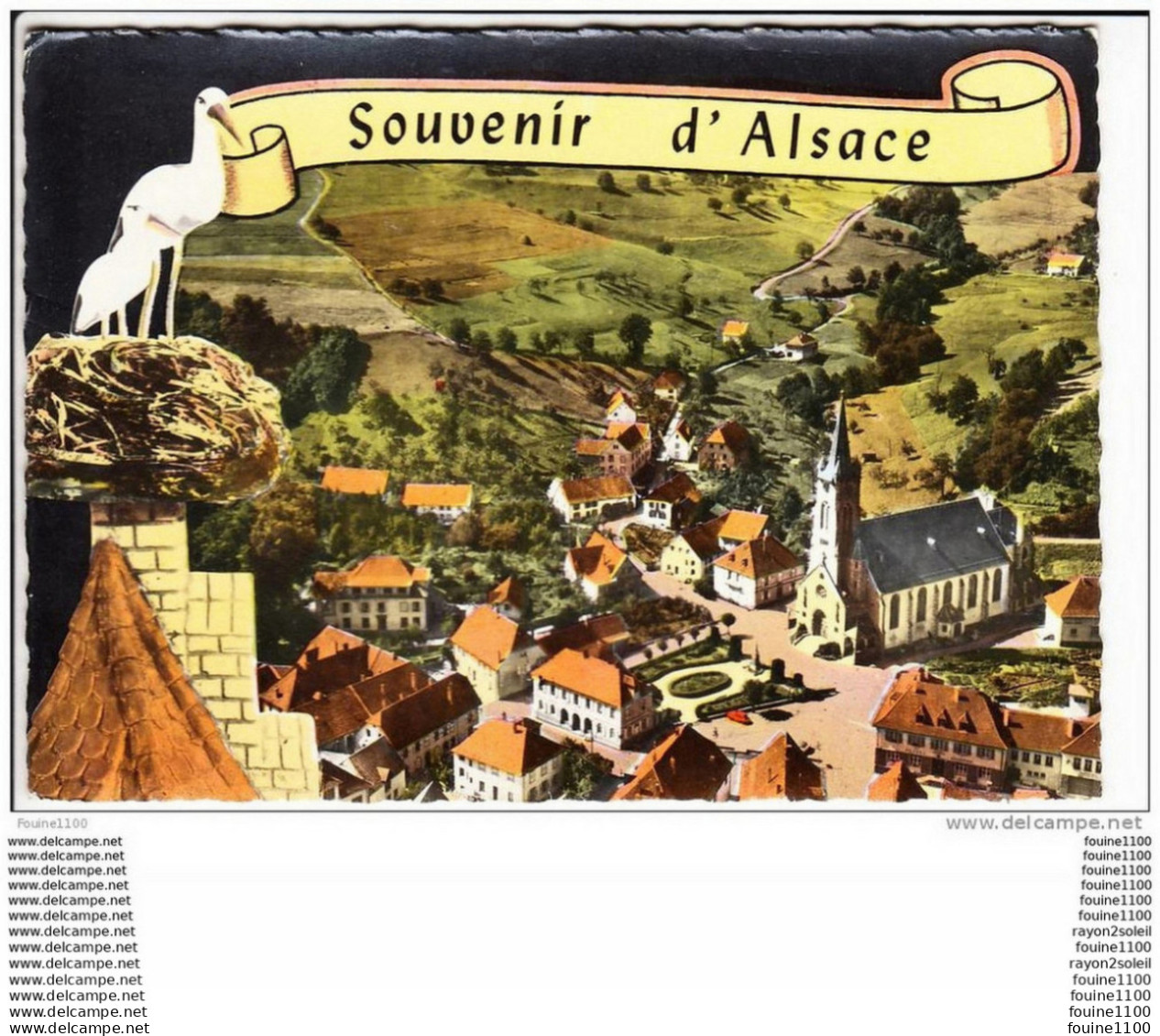 Carte ( Format 15 X 10,5 Cm )  De Lapoutroie ( Cigogne ) ( Recto Verso ) - Lapoutroie