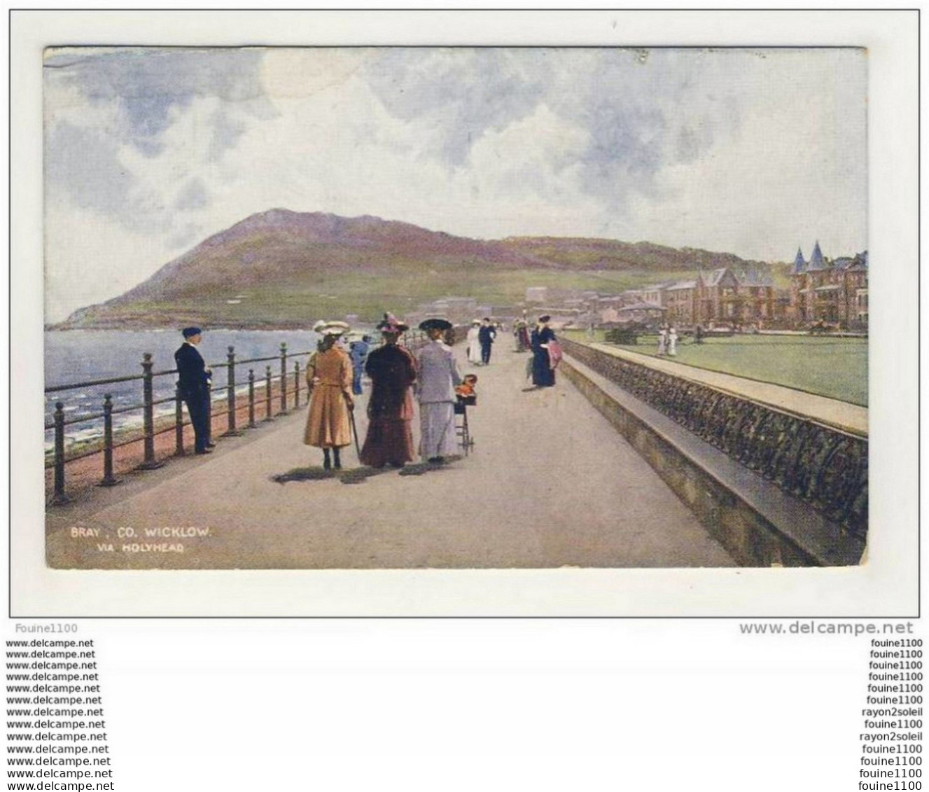 Bray Co Wicklow Via Holyhead ( Un Peu Tâchée En Haut De La Carte + Pliure Sur Le Coin En Bas à Gauche ) - Wicklow