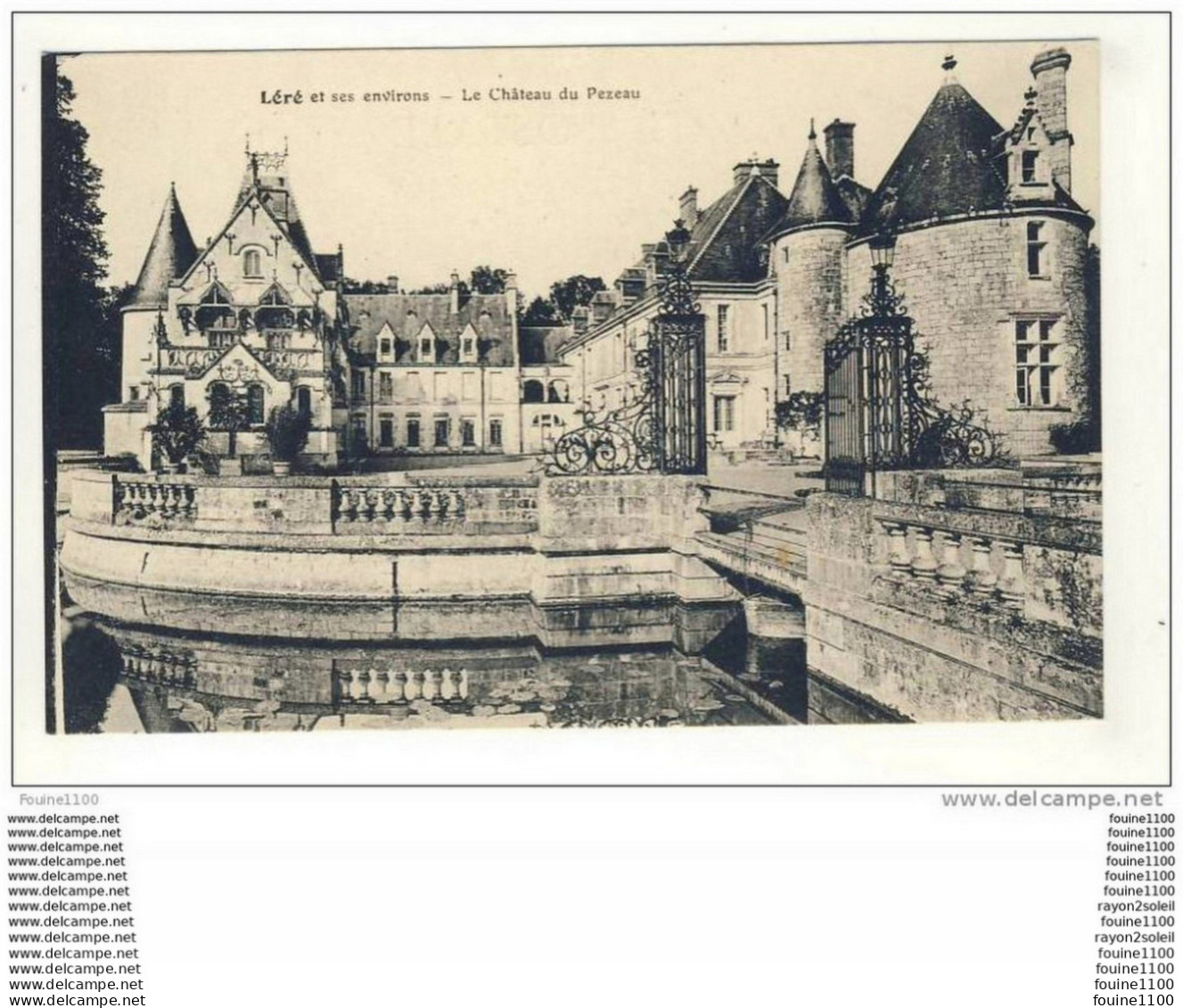 Carte De Léré Le Château Du Pezeau - Lere