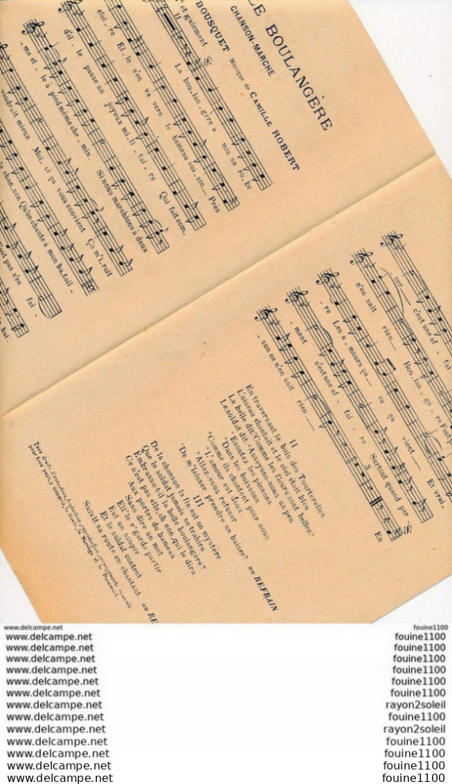 Partition La Belle Boulangère Chanson Marche Créee Par Polin Bach Moraize ( L Bousquet  C Robert )( L Pousthomis ) - Song Books