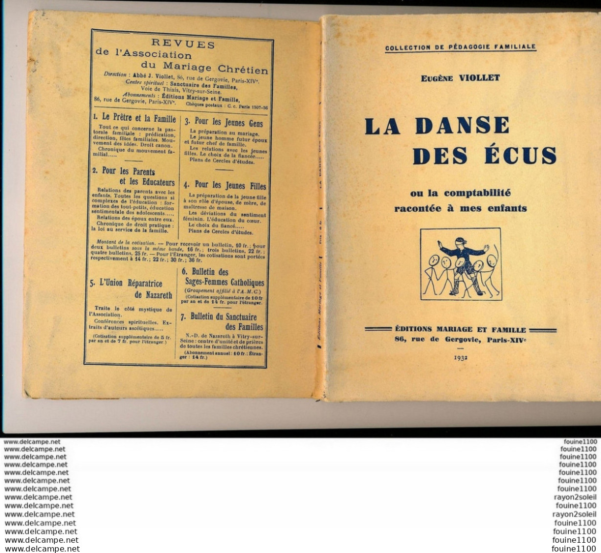 La Danse Des écus Ou La Comptabilité Racontée à Mes Enfants Eugène Viollet 1932 Collection De Pédagogie Familiale - Boekhouding & Beheer