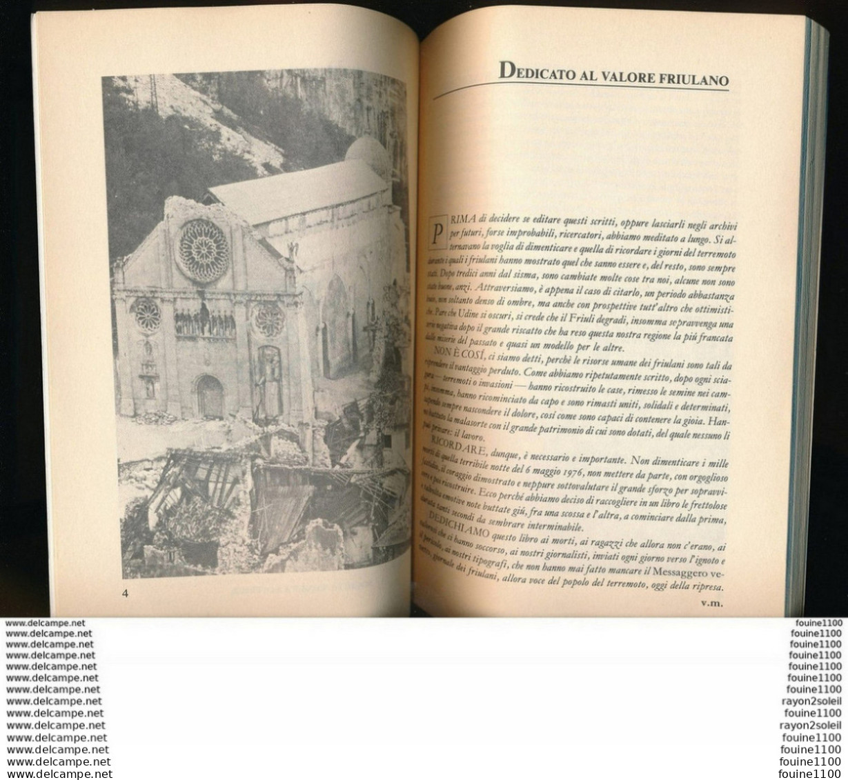 Vittorino Meloni 76 Giornale Del Terremoto In Friuli LA PRIMA E LE ALTRE SCOSSE Année 1989 - Da Identificare