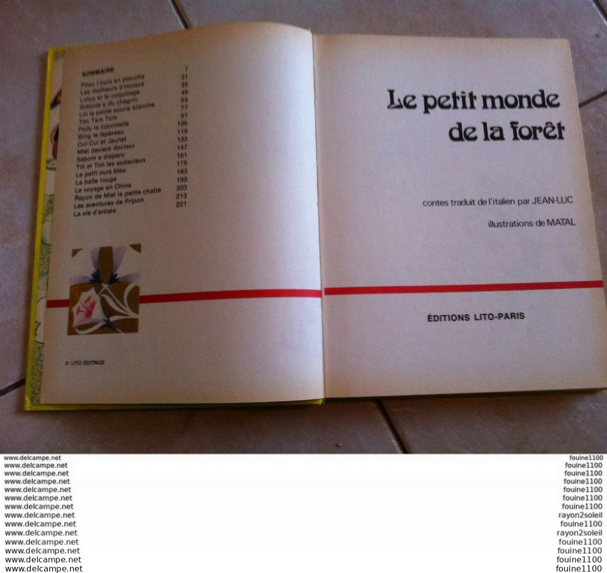 Livre Le Petit Monde De La Forêt Contes Traduit Par Jean-luc Illustrations Matal éditions Lito Paris - Contes