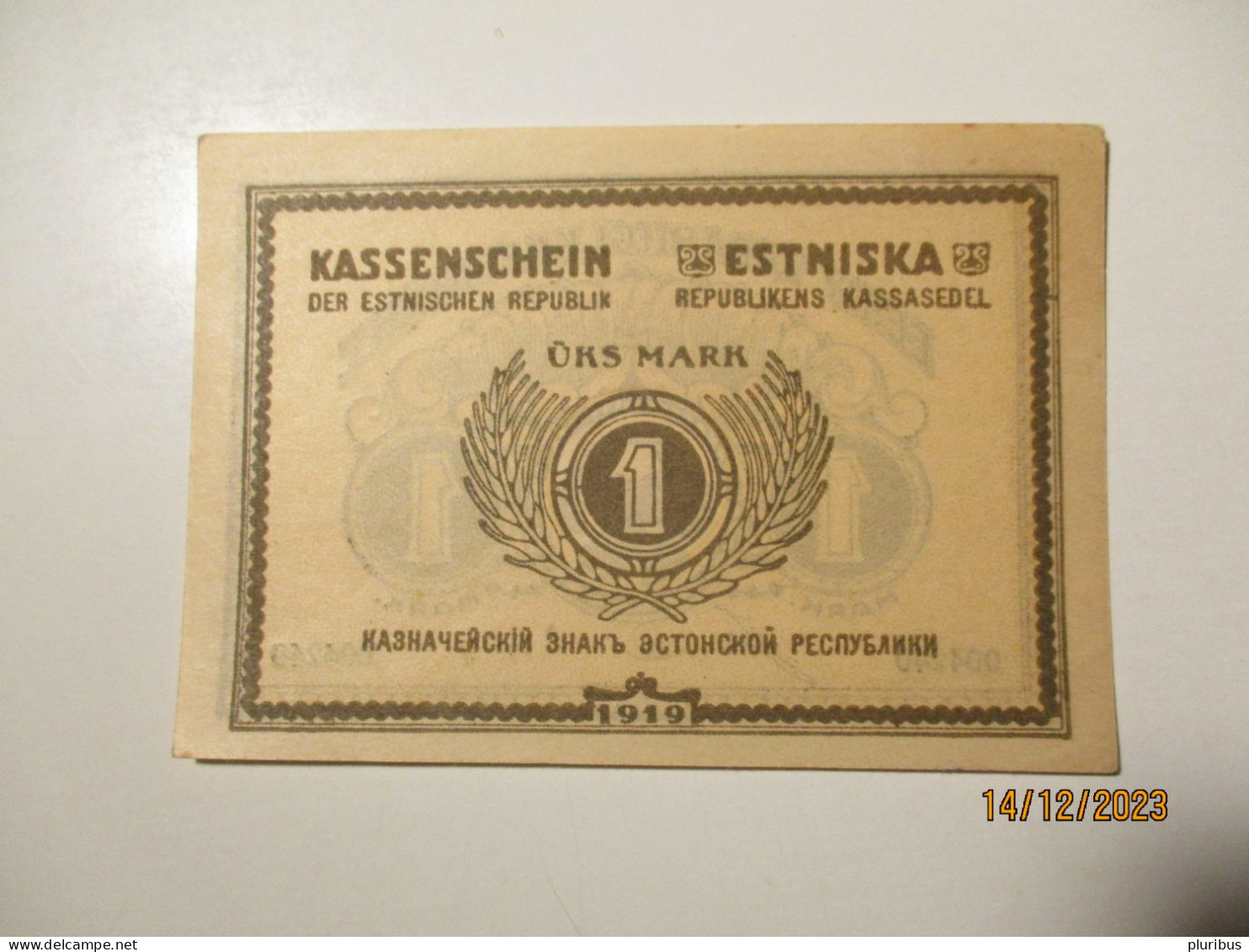 ESTONIA 1 MARK 1919  , 8-29 - Estonie