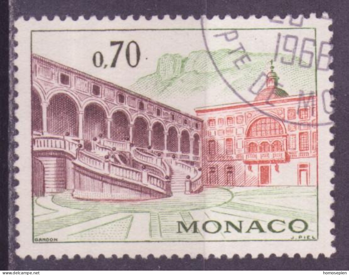 Monaco 1960-65 Y&T N°548A - Michel N°778 (o) - 70c Cour D'honneur Du Palais - Usados