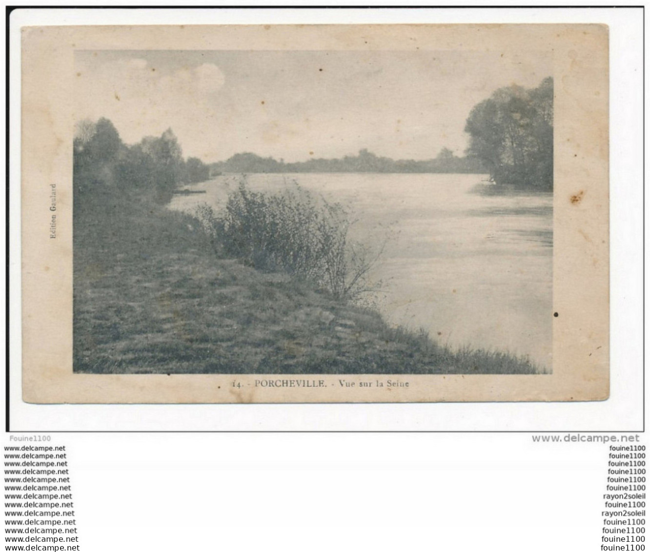 Carte De PORCHEVILLE  Vue Sur La Seine ( Recto Verso ) état Moyen - Porcheville