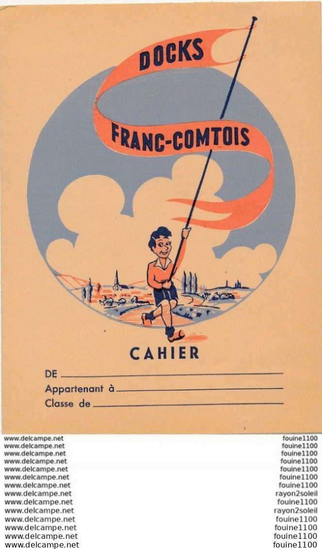 Protège-cahier Illustré  DOCKS FRANC COMTOIS - Protège-cahiers