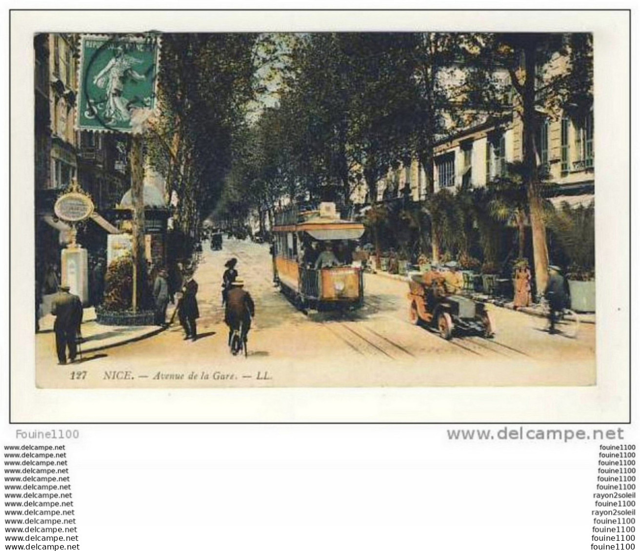 Carte De Nice Avenue De La Gare  ( Tramway ) ( Beau Plan ) - Straßenverkehr - Auto, Bus, Tram