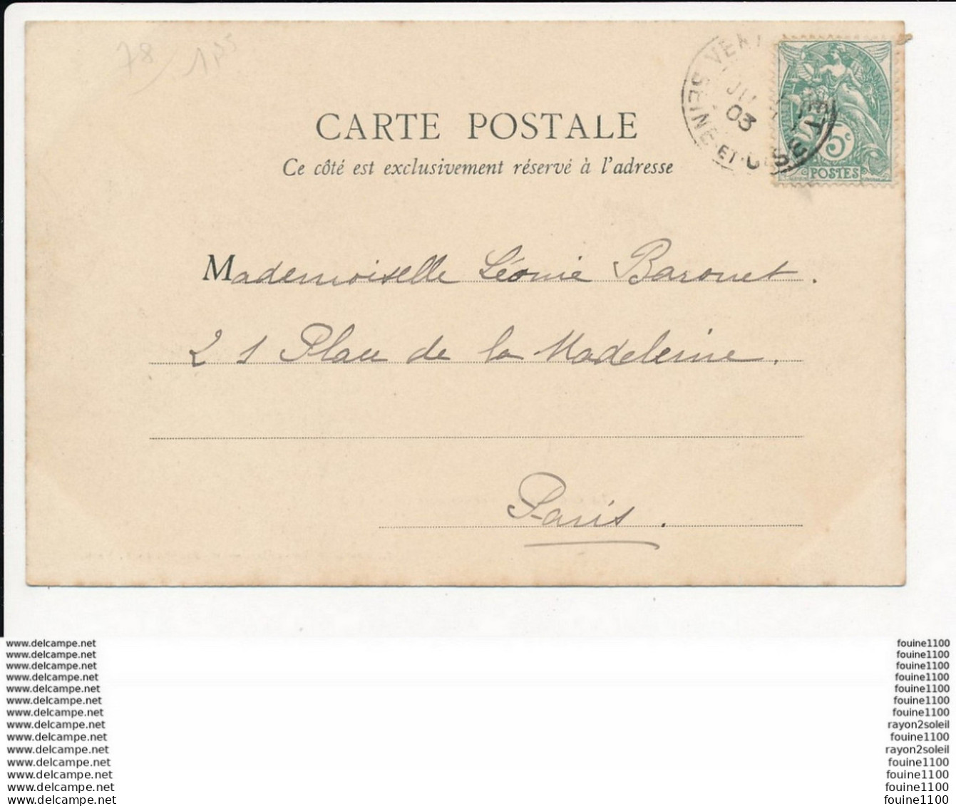 Carte De Vernouillet Le Château ( Recto Verso ) - Vernouillet