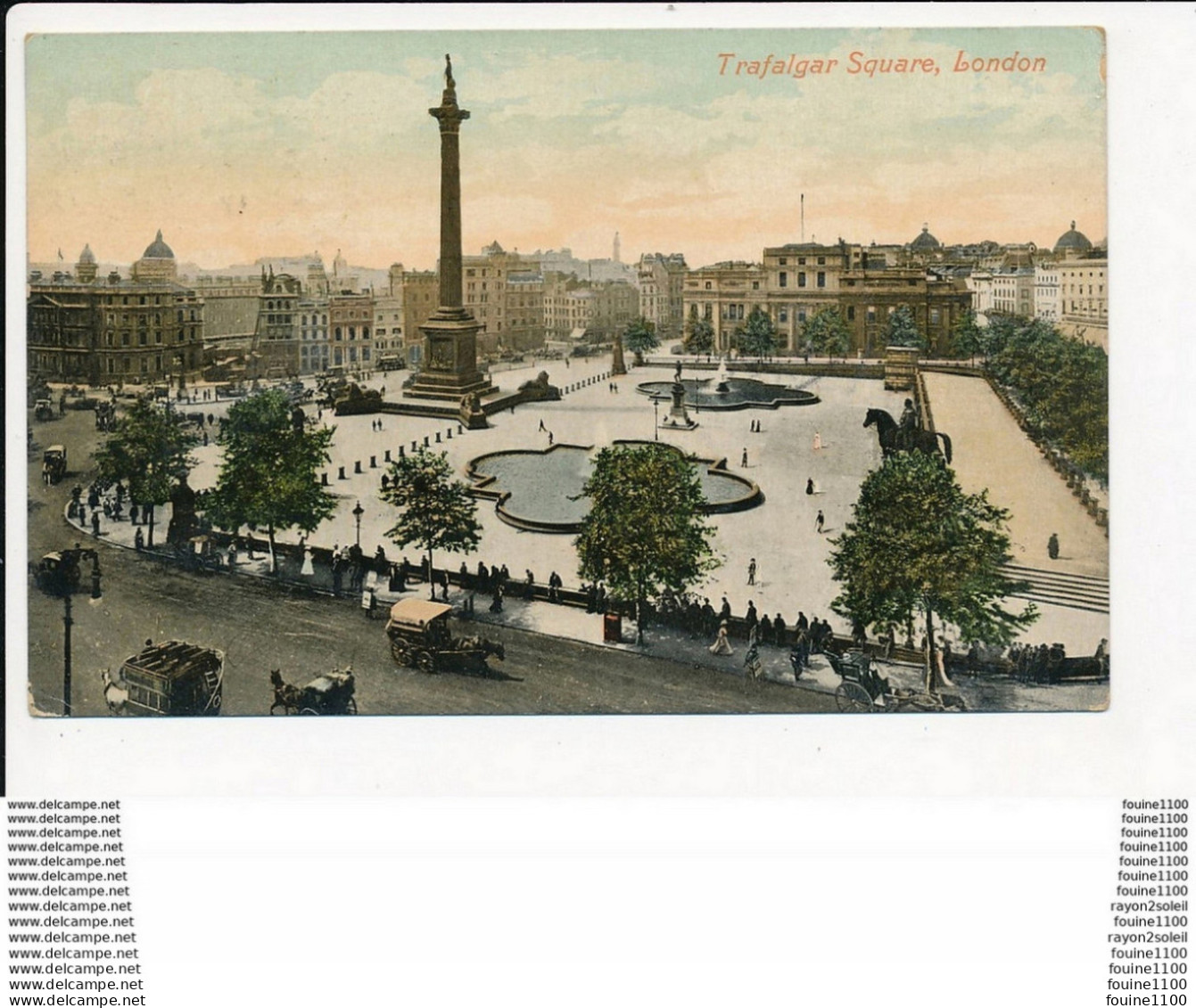 Carte De London Trafalgar Square  ( Recto Verso ) - Trafalgar Square