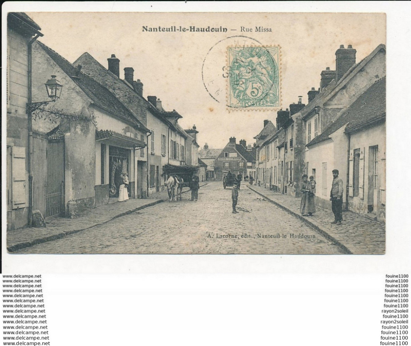 Carte De NANTEUIL LE HAUDOUIN  Rue Missa  ( Recto Verso ) - Nanteuil-le-Haudouin