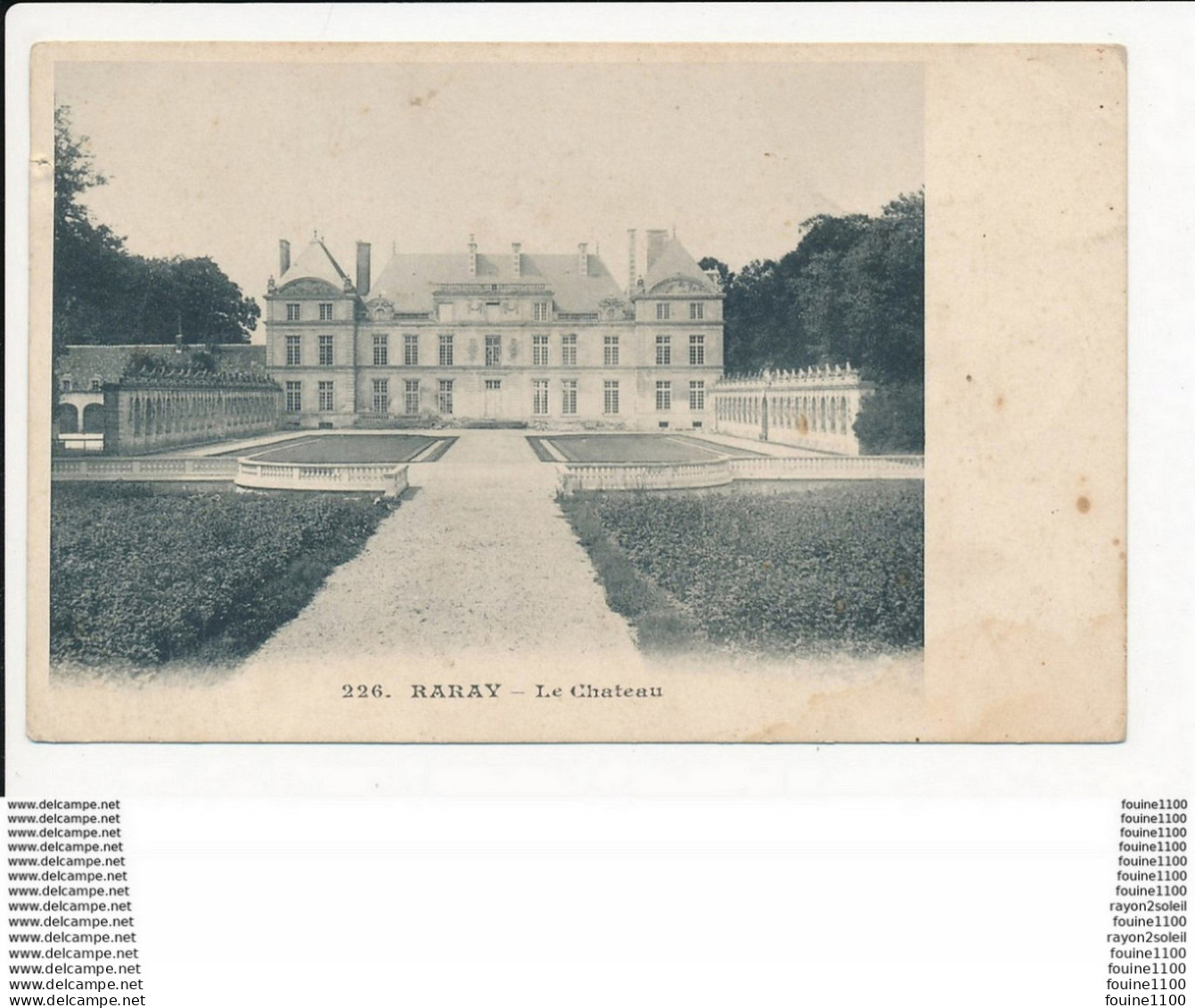 Carte De Raray  Le Château ( Recto Verso ) - Raray