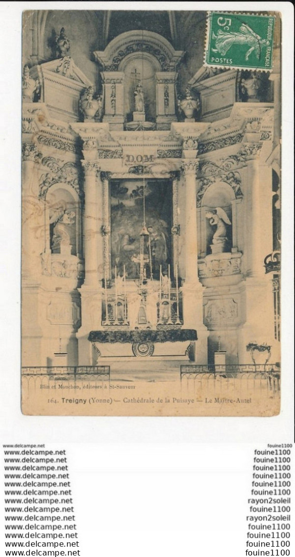 Carte  De Treigny  Cathédrale De La Puisaye Le Maître Autel ( Blin  Et Mouchon à Saint Sauveur ) ( Recto Verso ) - Treigny