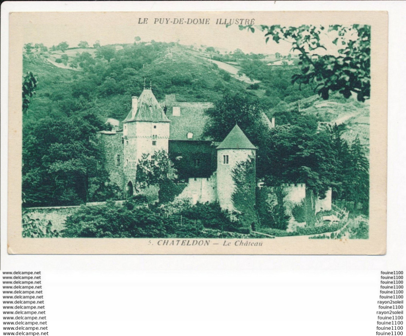 Carte De Chateldon Le Château - Chateldon