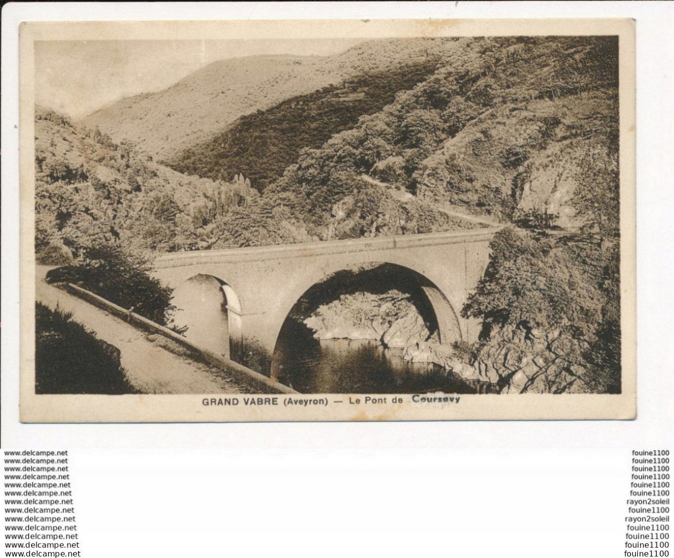 Carte  Du Grand  Vabre  Le Pont De Coursavy - Vabres