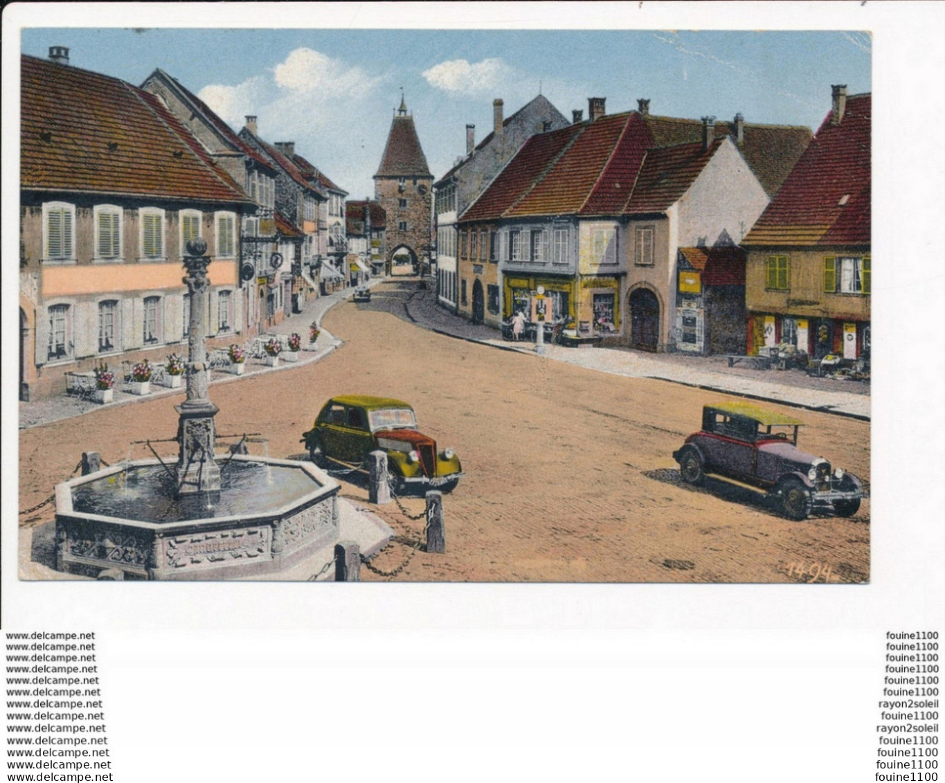 Carte De Mutzig  Marktplatz  ( Colorisée ) - Mutzig