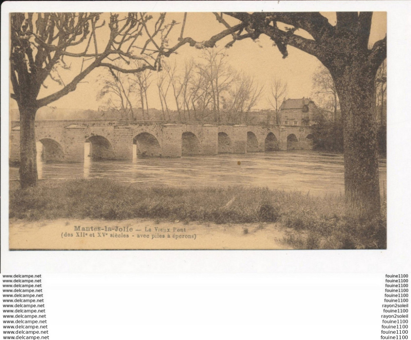 Carte De  MANTES LA JOLIE  Le Vieux Pont - Mantes La Jolie